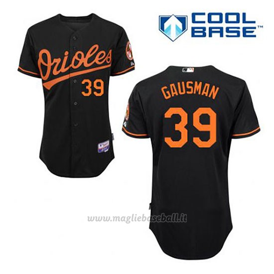 Maglia Baseball Uomo Baltimore Orioles 39 Kevin Gausman Nero Alterner Cool Base